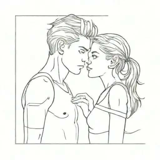 brother and sister  tattoo design idea