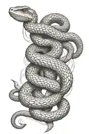 snake moon good and evil tattoo design idea