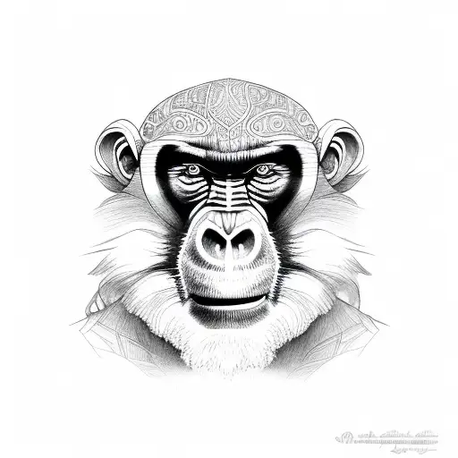 mandrill tattoo design idea