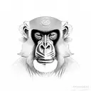 mandrill tattoo design idea