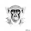 mandrill tattoo design idea