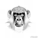 mandrill tattoo design idea