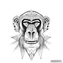 mandrill tattoo design idea