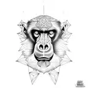 mandrill tattoo design idea