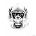 mandrill tattoo design idea