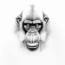 mandrill tattoo design idea