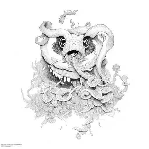 hops vines and beer making equipment  tattoo design idea