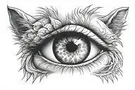 lioness eye inside tattoo design idea