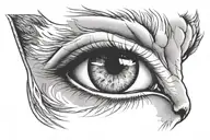 lioness eye inside tattoo design idea