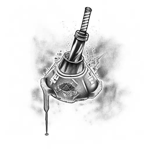 mountain dew bottle tattoo design idea