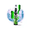 mountain dew bottle tattoo design idea