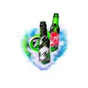 mountain dew bottle tattoo design idea