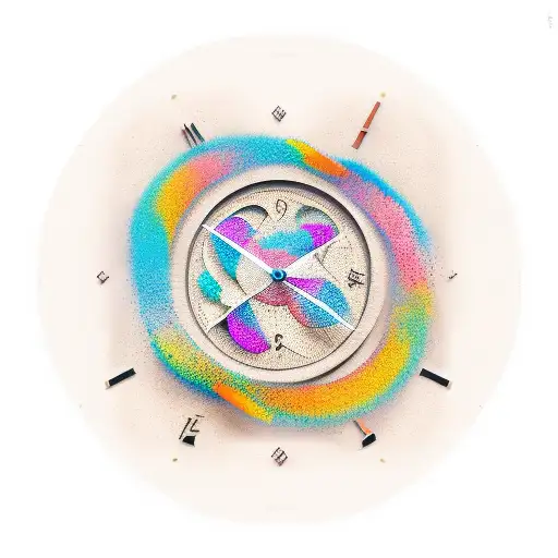 sand clock  tattoo design idea