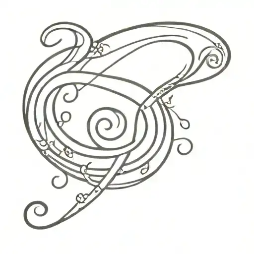 leo and snake tattoo design combining musical notes and nursing tattoo design idea