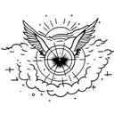 Icarus falling, simple  tattoo design idea