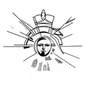 Icarus falling, simple  tattoo design idea