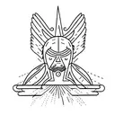 Icarus falling, simple  tattoo design idea