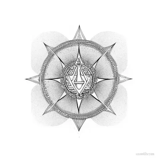 chakra of knowledge 2D work tattoo design idea