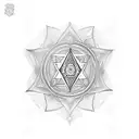 chakra of knowledge 2D work tattoo design idea
