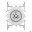 chakra of knowledge 2D work tattoo design idea