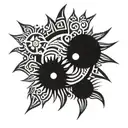 tribal sun tattoo design idea