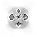 chest tattoo with four leaf clover with the name Sunee in it tattoo design idea