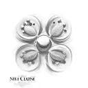 chest tattoo with four leaf clover with the name Sunee in it tattoo design idea