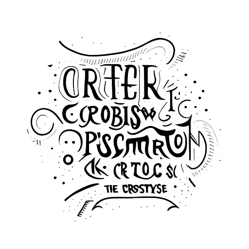 the inscription crybaby crossed out with a straight line tattoo design idea