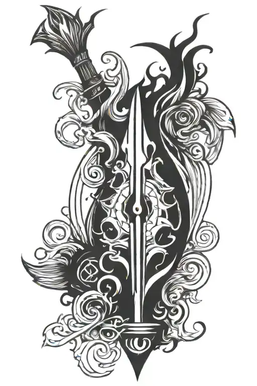 pitchfork tattoo design idea