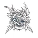 cobra com flores tattoo design idea