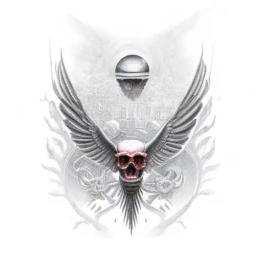 Wing tattoo design idea