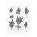thyme and oregano tattoo design idea