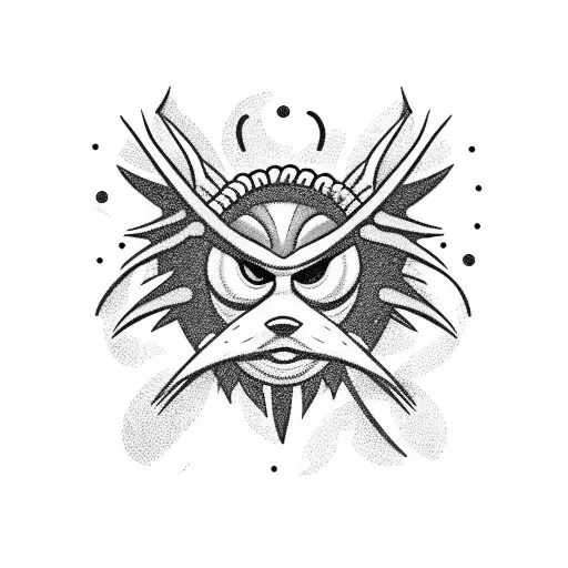 swimer with storm cloud with lighting in the back tattoo design idea