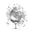 aperol spritz tattoo design idea