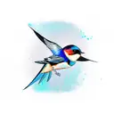 Swallow Bird tattoo design idea