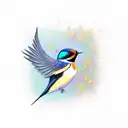 Swallow Bird tattoo design idea