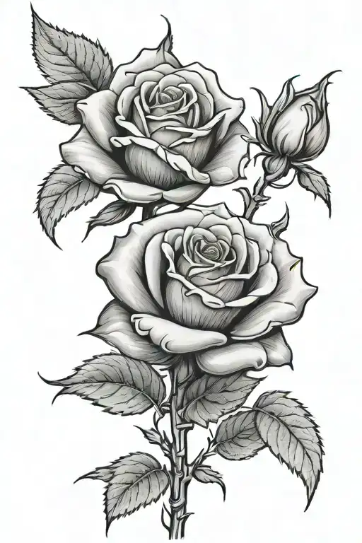 I am looking for a tattoo, of a rose, without a stem in which the name "blessed" is creatively integrated. I imagine the tattoo design idea