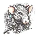 Rat tattoo design idea