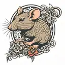 Rat tattoo design idea
