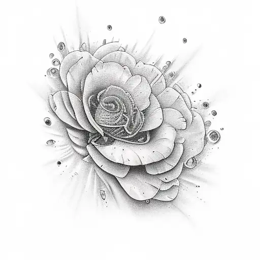life and death of a flower tattoo design idea
