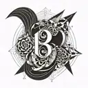 number 9 tattoo design idea