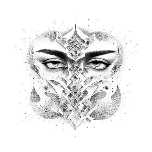 burning man tattoo design idea