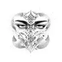 burning man tattoo design idea