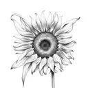 sunflower with bees tattoo design idea