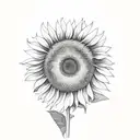 sunflower with bees tattoo design idea