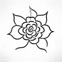 statice flower tattoo design idea