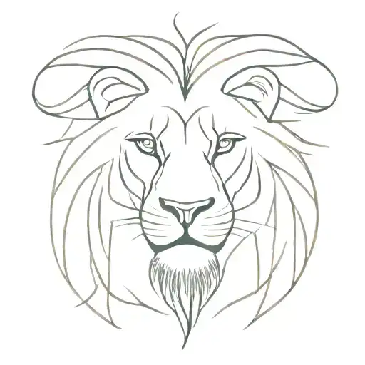 sin of pride lion tattoo design idea