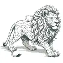 sin of pride lion tattoo design idea