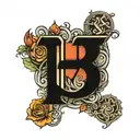 H B letters tattoo design idea