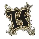 H B letters tattoo design idea